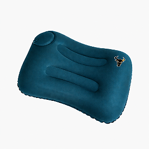 Travesseiro Almofada de Viagem Inflável e Portátil - Azul Petróleo