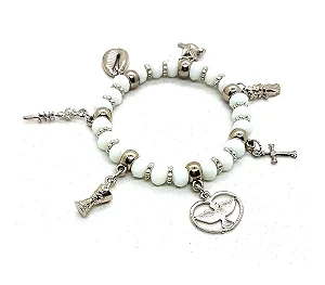 Pulseira Oxalá branca ajustável