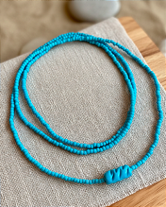 Guia de Iemanjá – Fio de Conta | Azul Claro com Firma Murano