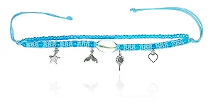 Tornozeleira de Iemanjá em Macramê – Ø 21 cm