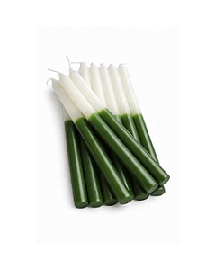 Vela Bicolor Oxóssi – Prosperidade e Fartura (8 Unidades)