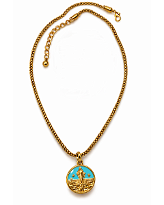 Colar Veneziano com Medalha Iemanjá – Banhado a Ouro 18K