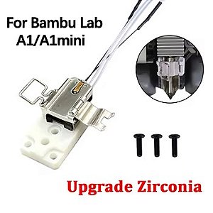 Aquecedor Hotend Bambu Lab A1 e A1 Mini de Zircônia. Suporta até 2200ºC