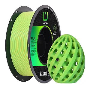 Filamento Pla Matte Duo Color Verde e Amarelo 1KG Multfila 1.75mm