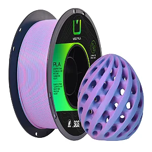 Filamento Pla Matte Duo Color Azul e Vermelho 1KG Multfila 1.75mm