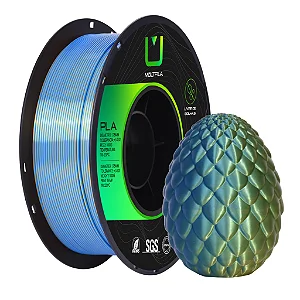 Filamento Pla Silk Duo Color Azul e Verde 1kg Multfila 1.75mm