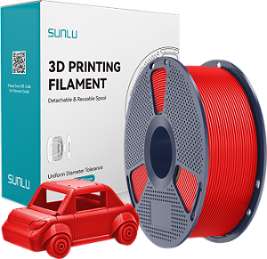 Filamento Sunlu PETG Vermelho 1Kg 1.75mm