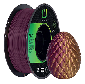FILAMENTO PLA SILK DUAL COLOR ROXO E DOURADO1KG MULTFILA 1,75MM