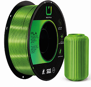 FILAMENTO SILK PLA VERDE LIMAO MULTFILA 1KG