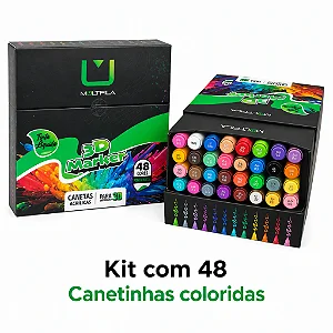 CONJUNTO DE 48 CANETAS MARCADORAS MULTFILA