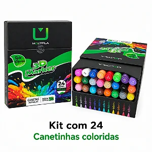 CONJUNTO DE 24 CANETAS MARCADORAS MULTFILA