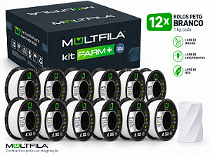KIT FARM MULTFILA FILAMENTO PETG BOX 12 BRANCO