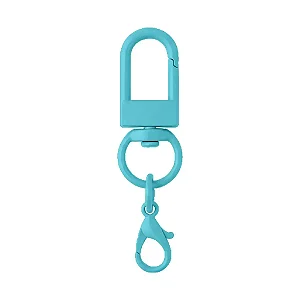 KIT 50 CHAVEIROS GANCHO DUPLO AZUL CIANO