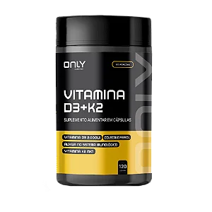 VITAMINA D3+K2 120CAPS ONLY NUTRITION