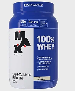 Whey protein max titanium 900g pote sabor Baunilha