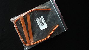 KIT BORRACHA CARCACA CARENAGEM FRONTAL DO EBAM 14R FAIXA LARANJA S/ BORDA