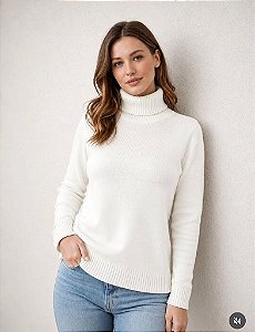 Blusa Cacharel Tricô Feminina Gola Alta