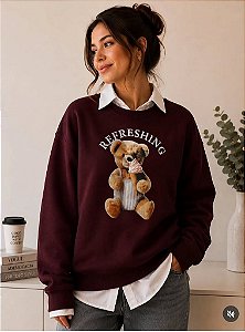 Moletom Feminino Casual Estampado
