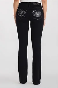 Calça Feminina Jeans Miss Me Spur Bootcut Black