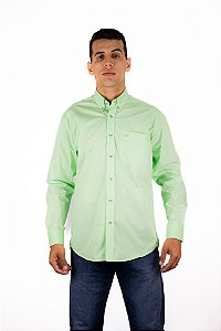 Camisa Masculina Manga Longa Stable Brand Vede Lima lisa