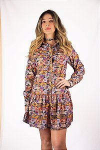 Vestido Chemise Patches