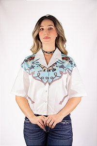 Camisa manga curta Xerife blue