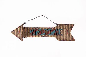 Placa Decorativa Welcome