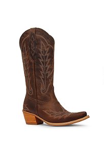 Bota Feminina Vimar Bico Fino Brown