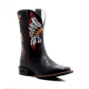 Bota Stable Brand couro Cabeça de Boi