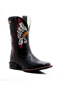 Bota Stable Brand couro Cabeça de Boi