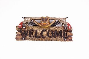 PLACA WELCOME PISTOLA