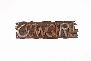 Placa decorativa Cowgirl