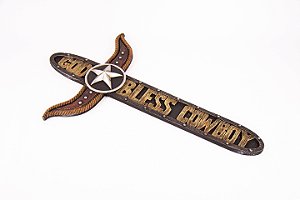 Cruz decorativa bless cowboy