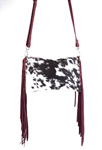 Bolsa cow print vinho