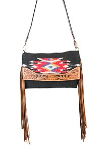 Bolsa western navajo black fringe