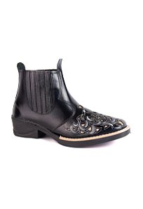 Botina glitter Black