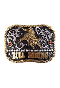 fivela country bull riding gold