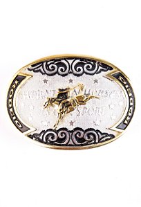 Fivela country infantil cutiano dourado