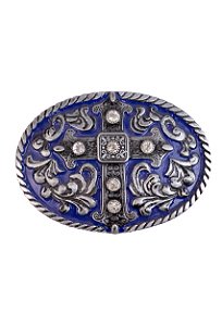 fivela country cruz azul