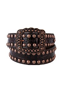 cinto croco chocolate