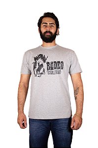 Camiseta stable Bull Rider rodeo cinza