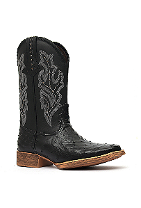bota vimar feminina avestruz Black