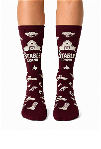 Meia stable cacto lover vinho