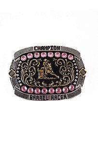 Fivela country champion barrel racer rosa 2409