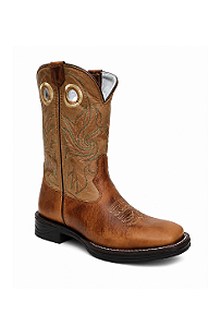 Bota masculina Western jump Caramelo