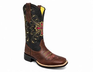 Bota Western Feminina Brown Cross