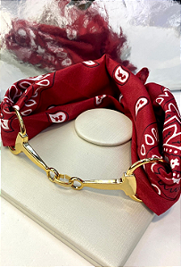 Choker western bandana vermelho
