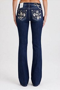 Calça Feminina Jeans Miss Me Fleur de lis Cow