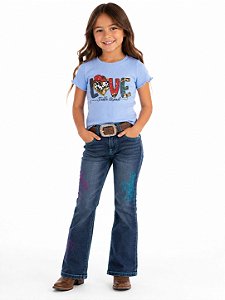 T shirt stable brand infantil Love azul bebe
