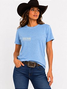 T-Shirt feminina stable brand in the west (blue)